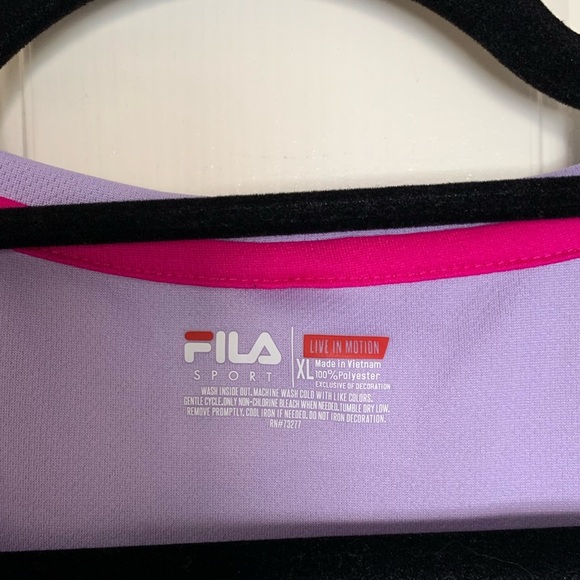 FILA Periwinkle workout shirt. size XL. Stretchy and lightweight! - Picture 4 of 5